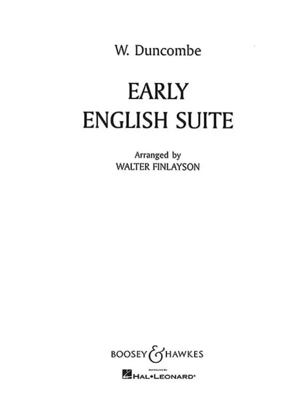Early english suite -partition+parties separees