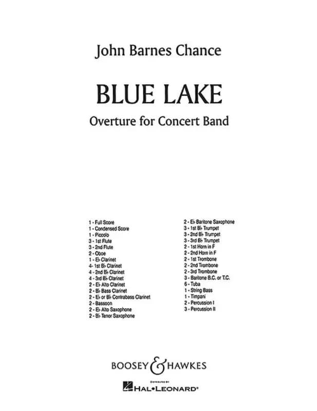 Blue lake overture concert band