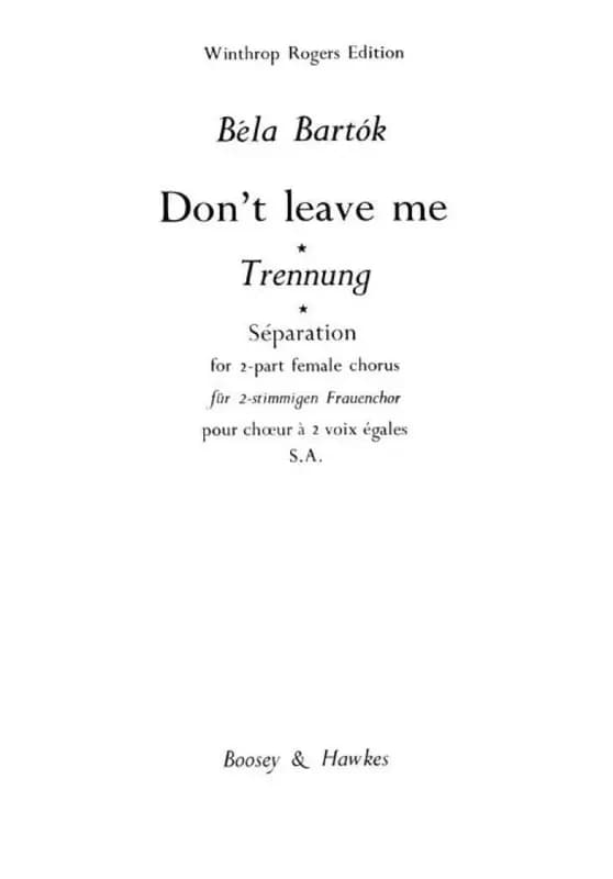 Don't leave me chant