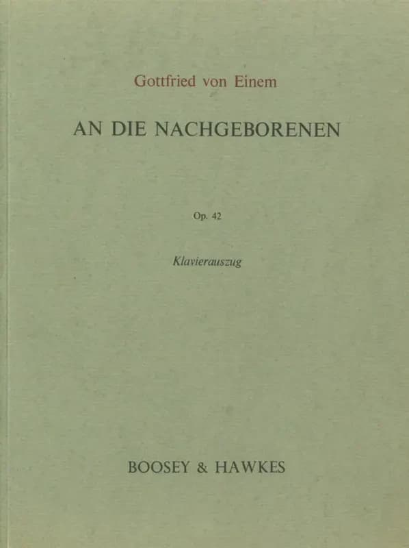 An die nachgeborenen op. 42