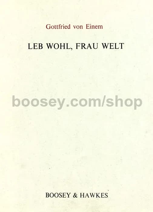 Leb wohl frau welt op. 43
