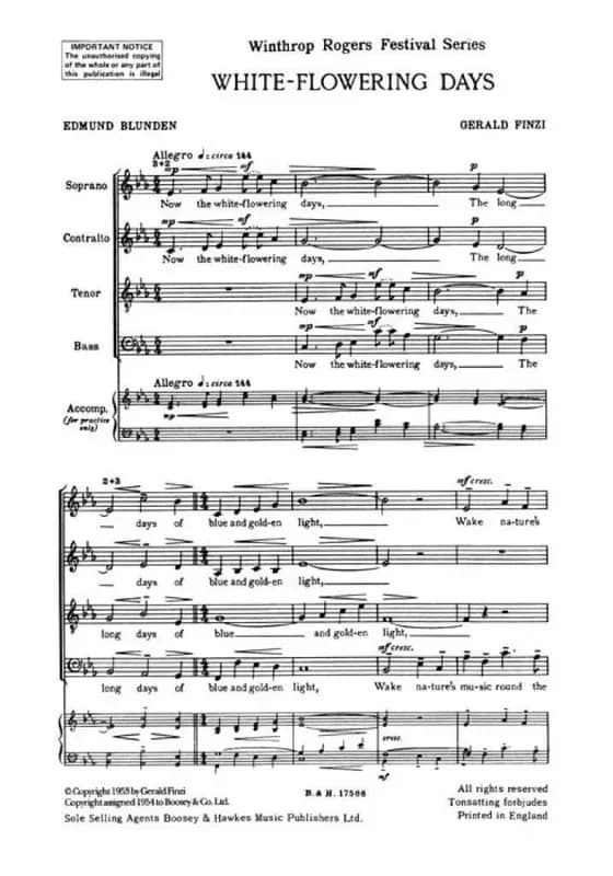 White-flowering days op. 37 chant