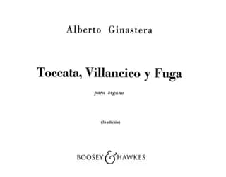 Toccata, villancico y fuga op. 18 orgue