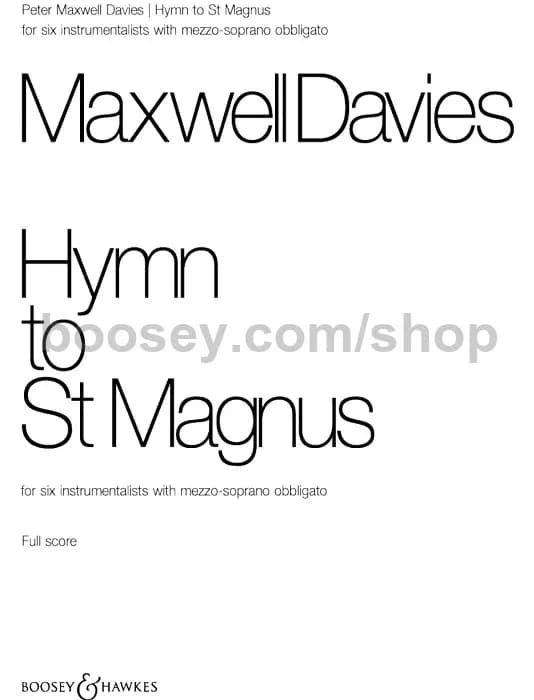 Hymn to st. magnus