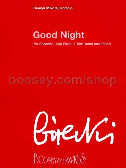 Good night op. 63 -partition+parties separees