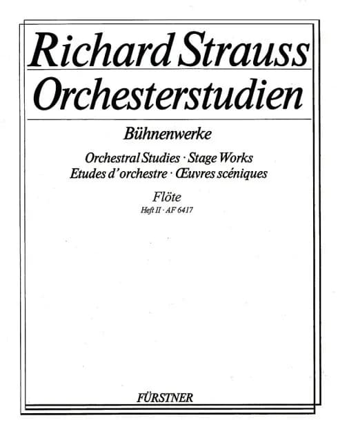 Orchestral studies stage works: flute
