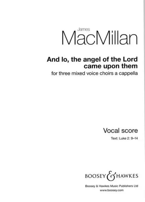 And lo, the angel of the lord came upon them chant
