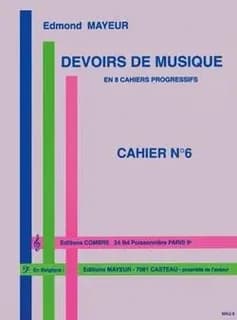 Devoirs de musique cahier 6 --- formation musicale