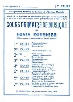 Cours primaire de musique cahier 1 --- formation musicale