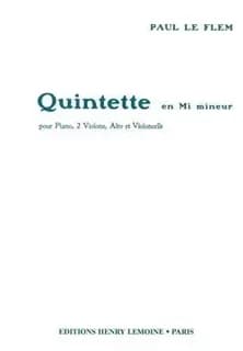 Quintette --- 2 violons, alto, violoncelle et piano