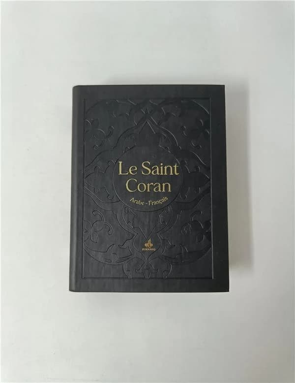 Saint Coran : Couverture daim noir