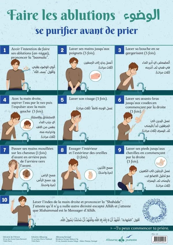 Faire les ablutions garçon : Poster