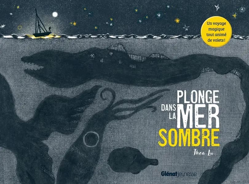Plonge dans la mer sombre : un voyage magique tout animé de volets !