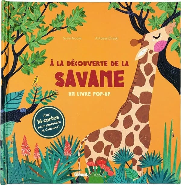 À la découverte de la savane : Un livre pop-up avec des cartes