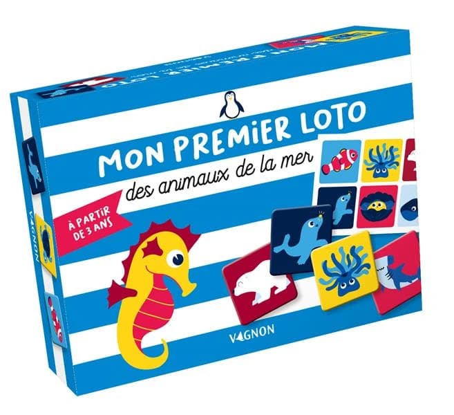 Mon premier loto des animaux de la mer : [image didactique] : à partir de 3 ans : [Carte de fantaisie]