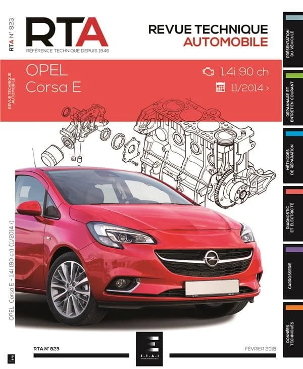Revue technique automobile n.823 : Opel Corsa E ; 1.4i 90 ch ; 11