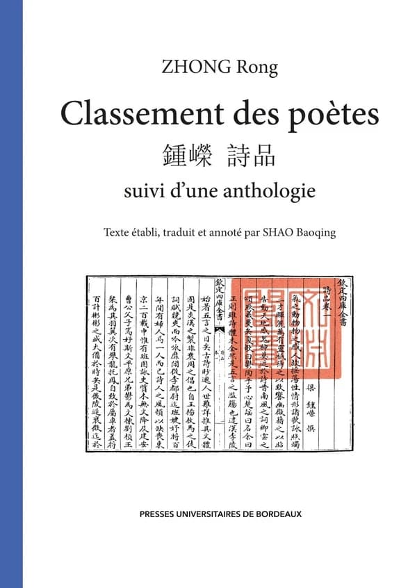 Classement des poètes : suivi d'une anthologie