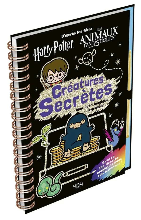 Harry Potter : créatures secrètes ; les animaux fantastiques ; mon livre magique à gratter