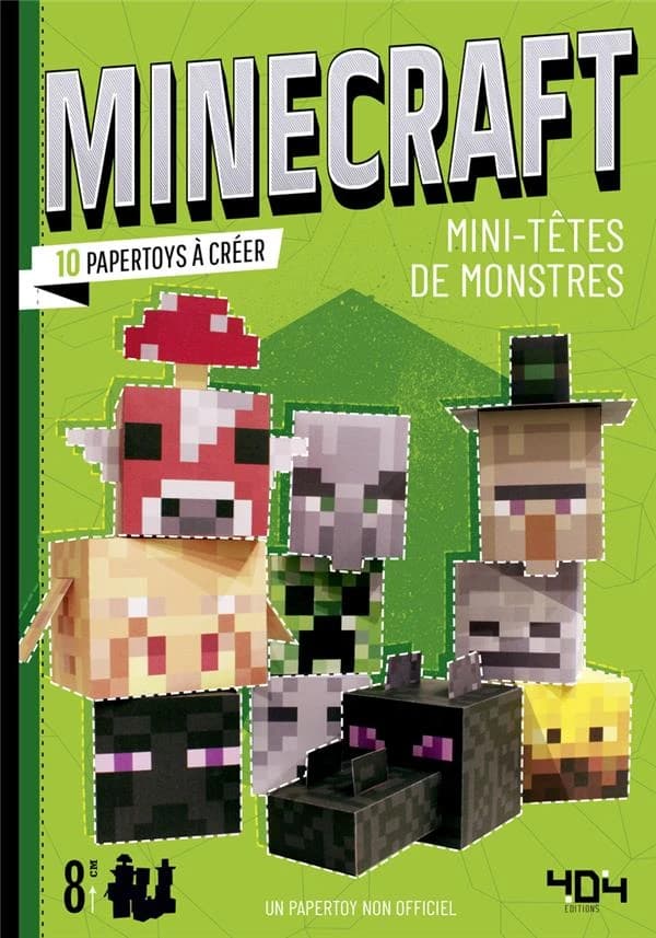 Minecraft - 10 papertoys : mini-têtes de monstres : [Image à découper]