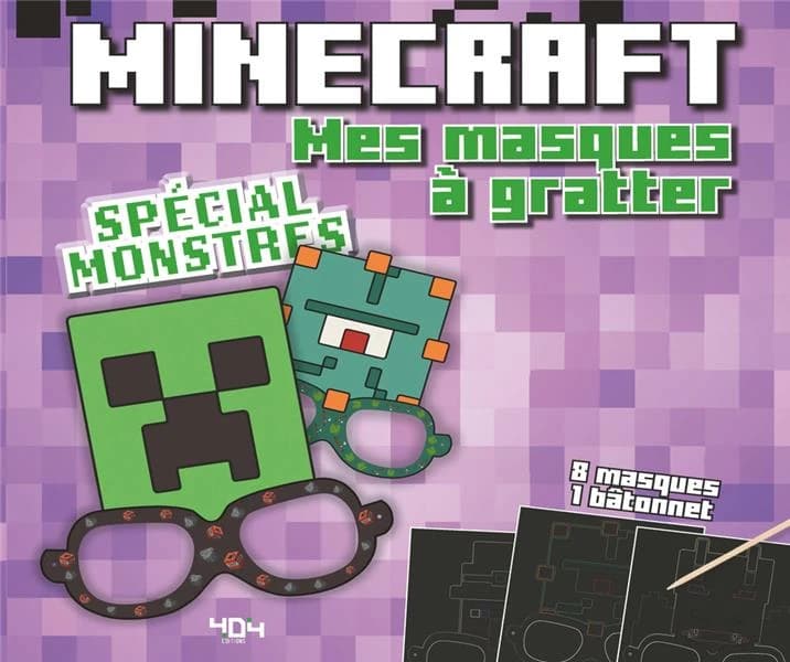 Mes masques à gratter : Minecraft - spécial monstres : [Album à colorier]