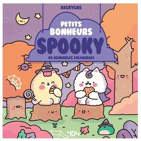 Petits bonheurs spooky : [album à colorier] : [image fixe] : 40 adorables coloriages