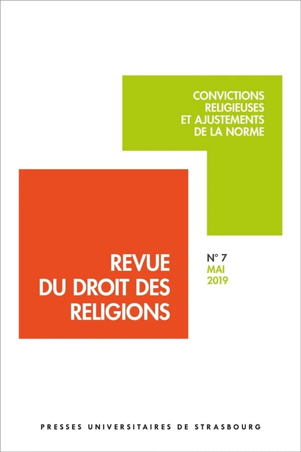 Revue du droit des religions n° 7