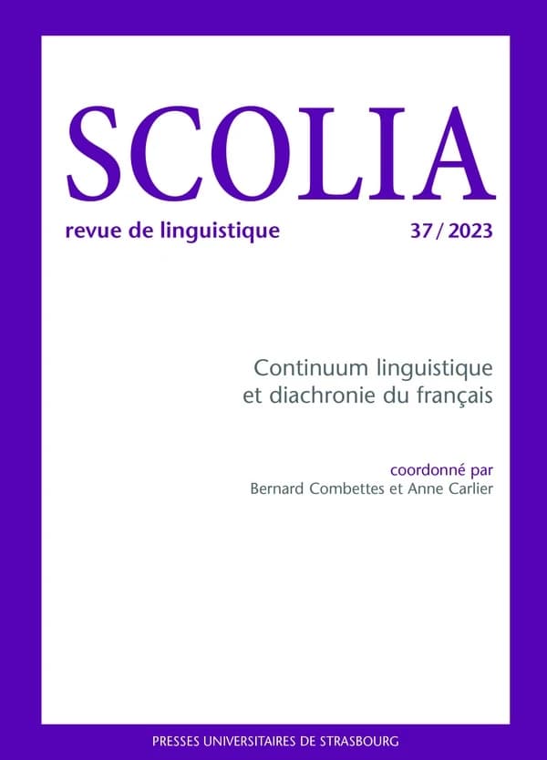 Scolia n.37 : continuum linguistique et diachronie du français