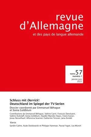 Revue d'Allemagne et des pays de langue allemande : Schluss mit Derrick! Deutschland im Spiegel der TV-Serien