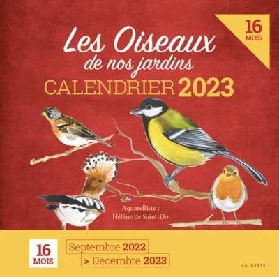 Calendrier : les oiseaux de nos jardins (édition 2023)