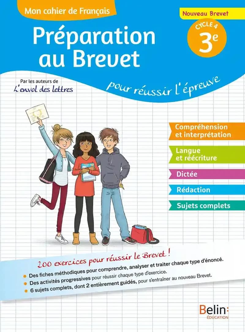 Mon cahier de Français : Préparation au Brevet pour réussir l'épreuve