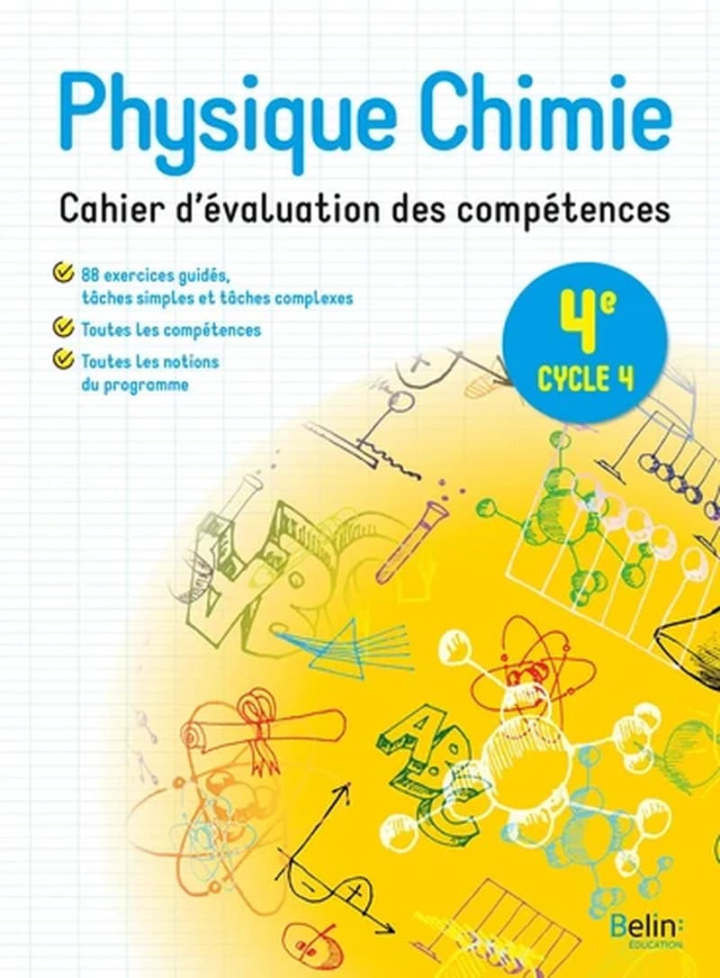 Physique Chimie 4e ; cahier d'évaluation des compétences