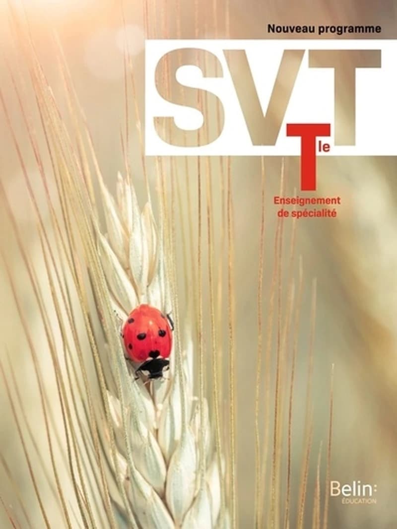 SVT, Tle, enseignement de spécialité : nouveau programme
