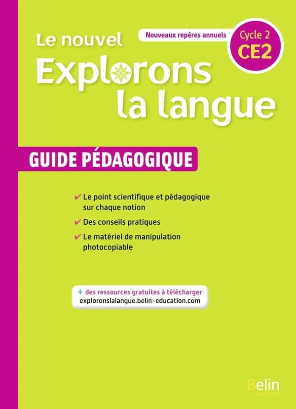 Le nouvel explorons la langue ; CE2 ; guide pédagogique (édition 2020)