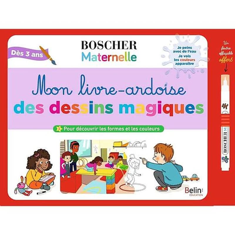 MON LIVRE-ARDOISE DES DESSINS MAGIQUES - POUR DECOUVRIR LES FORMES ET LES COULEURS