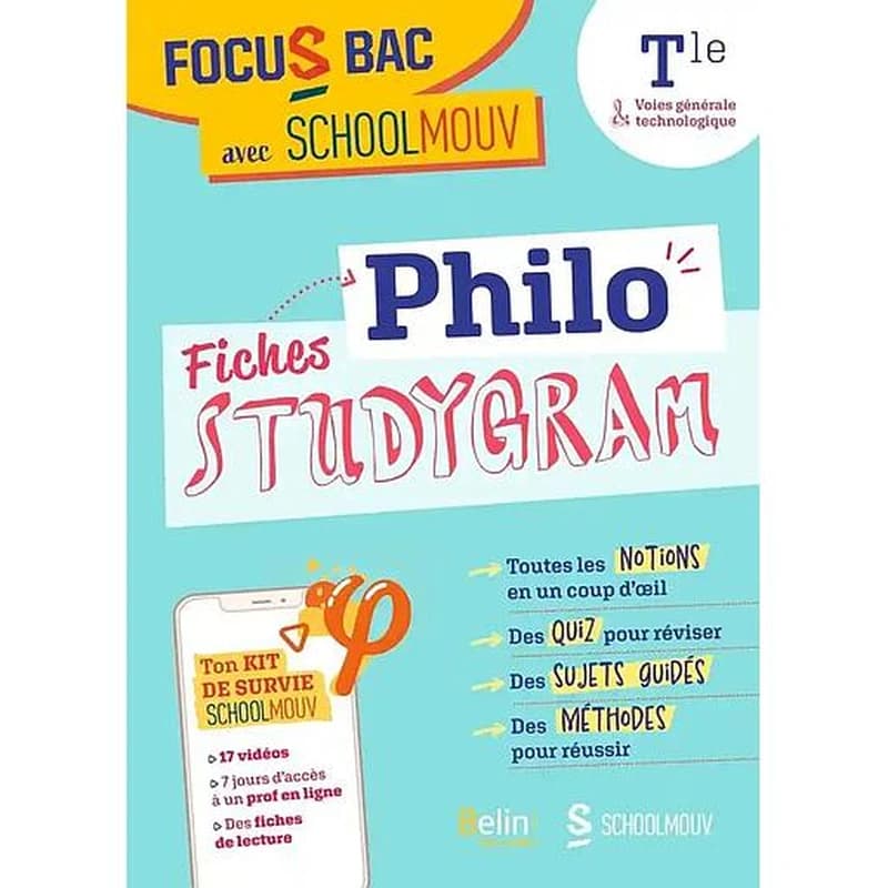Philo, fiches studygram ; terminale, voies générale et technologique