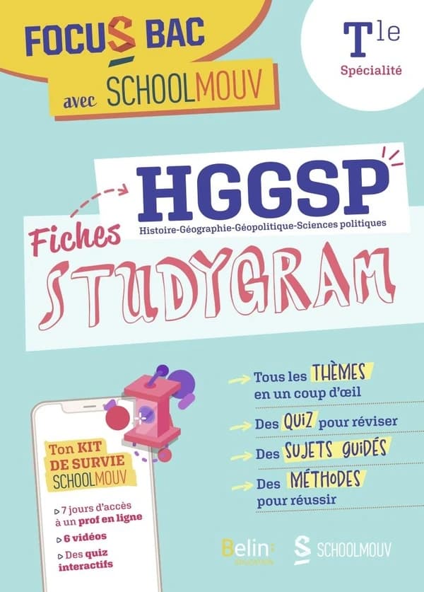 HGGSP terminale, spécialité : histoire géographie géopolitique et sciences politiques : fiches studygram (Nou. éd.)