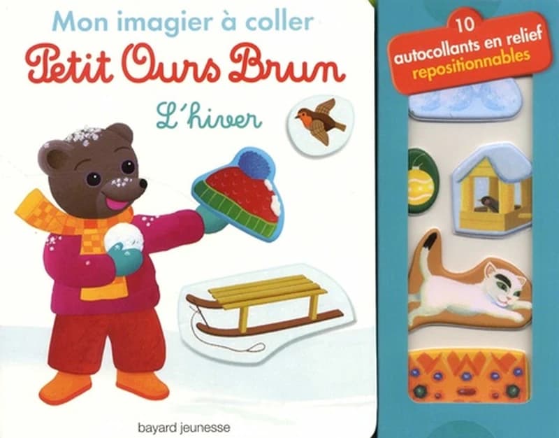 Petit Ours Brun -L'hiver - Mon Imagier à coller