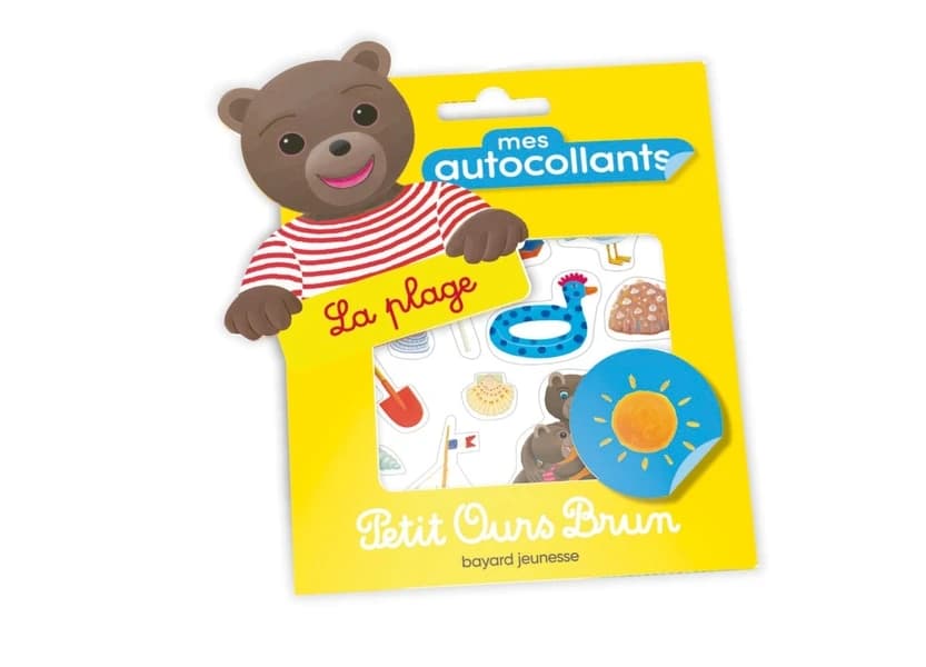 Mes autocollants Petit Ours Brun : la plage : [Autocollant]
