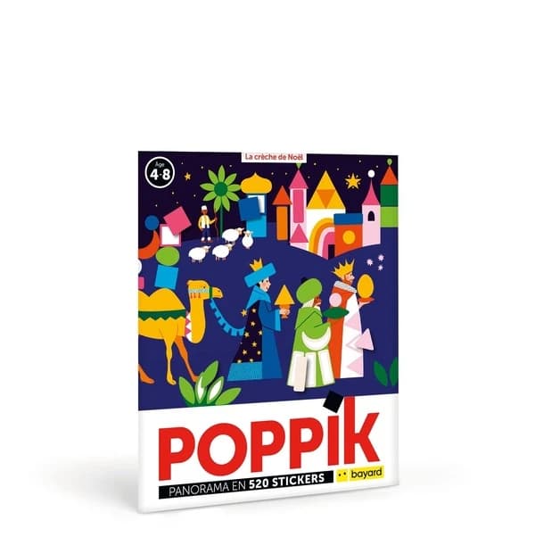 Poppik : la crèche en gommettes : Panorama en 520 stickers : [Autocollant]