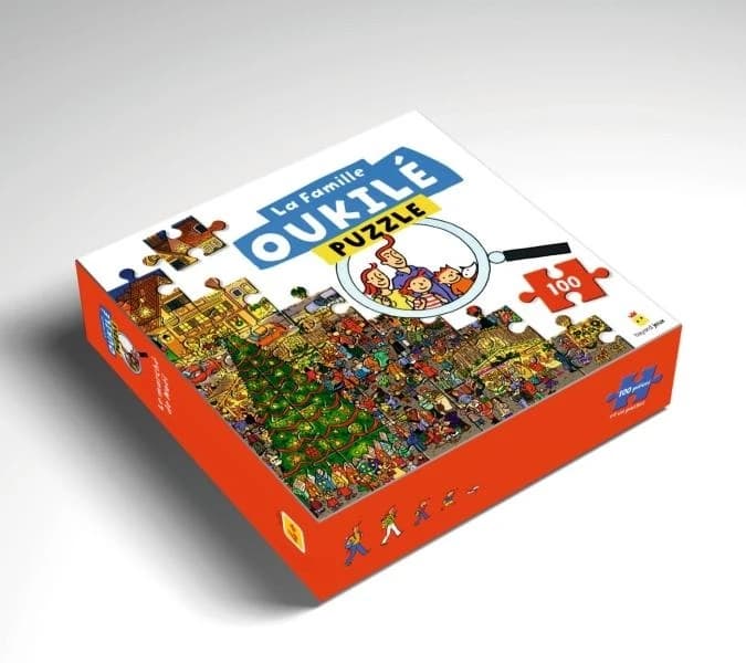 Les jeux de la famille Oukilé : le marché de Noël : un puzzle 100 pièces + un poster