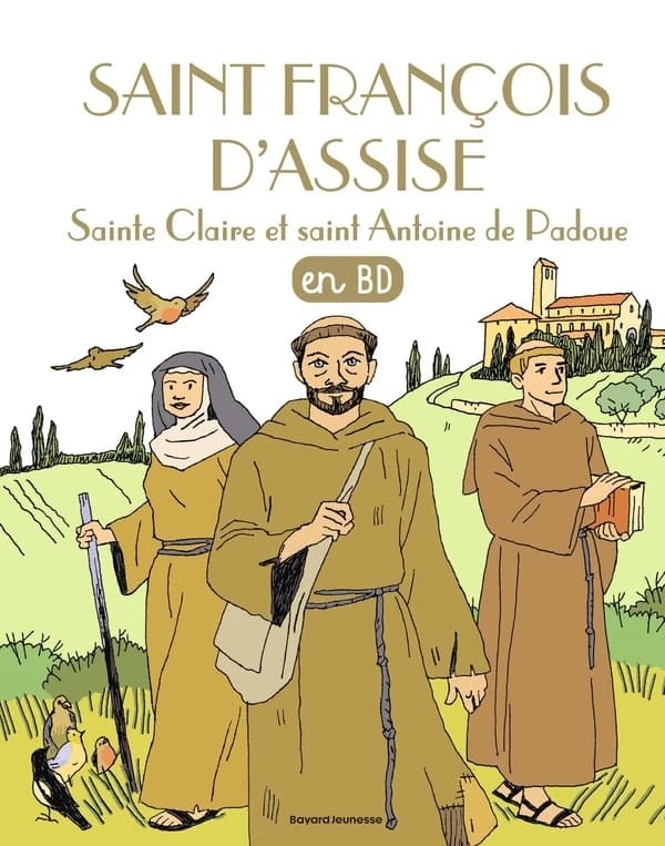 Saint François d'Assise, sainte Claire, saint Antoine de Padoue en BD