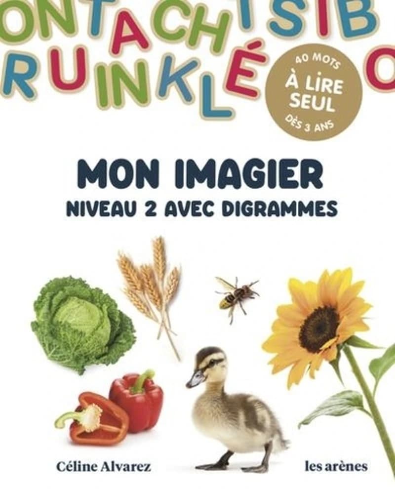 Mon imagier : niveau 2 avec digrammes : 40 mots à lire tout seul dès 3 ans