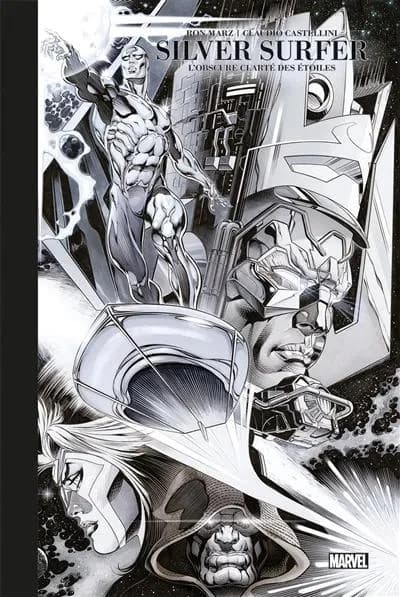 Silver Surfer : l'obscure clarté des étoiles (Éd. entièrement restaurée [en] noir et blanc) [scénario], Ron Marz ; [dessin], Claudio Castellini