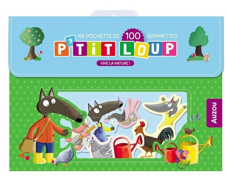 Ma pochette de 100 gommettes : P'tit Loup : vive la nature !