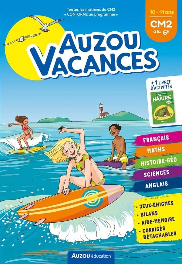 Cahier de vacances ; Auzou vacances ; du CM2 à la 6e