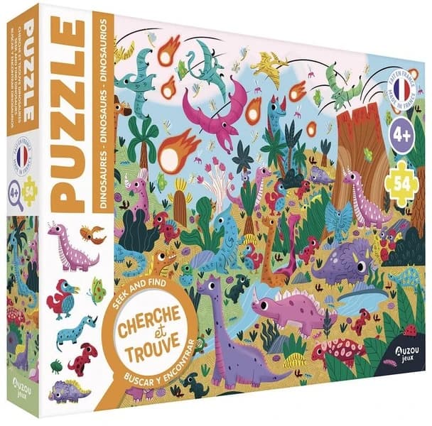 Puzzle cherche et trouve : Les dinosaures