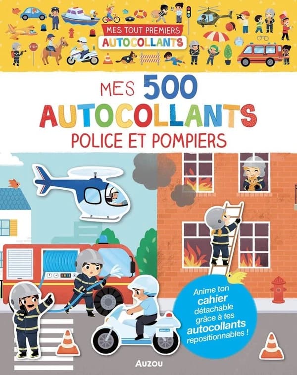 Mes tout premiers autocollants : Mes 500 autocollants police et pompiers