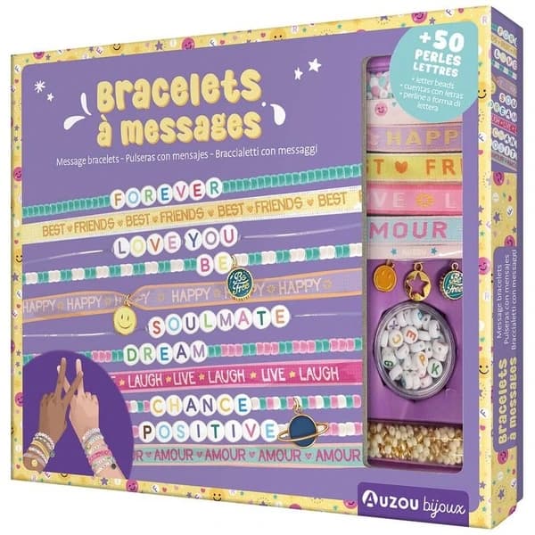 Bracelets à messages : + 50 perles lettres