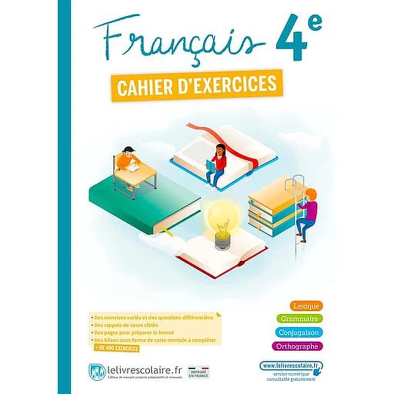 Français ; 4e ; cahier d'exercices (édition 2022)