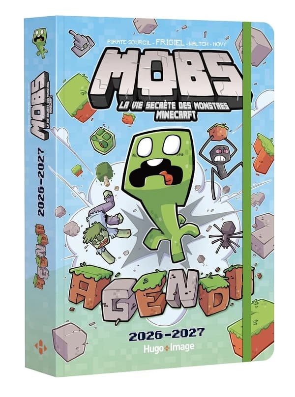 Agenda scolaire Mobs : La vie secrète des monstres Minecraft (édition 2026